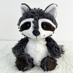 Cute Raccoon Plush Pillow Soft Polyester Stuffed Animal Toy with Long Tail