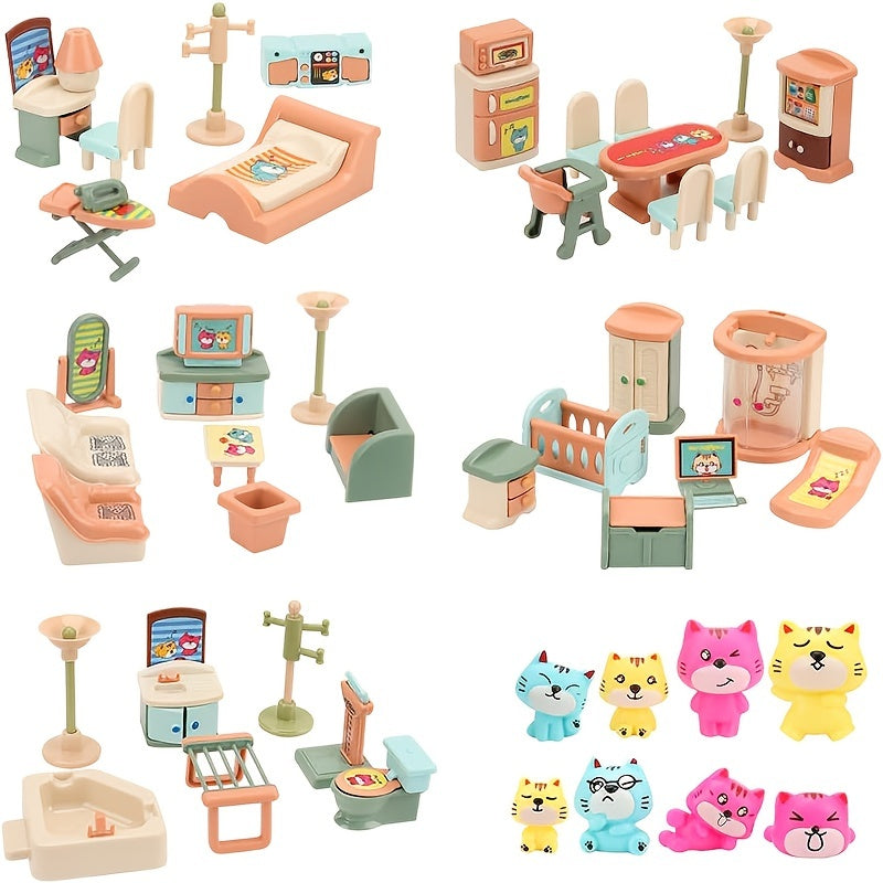 Cat Care Center Playset with Life-like Kittens