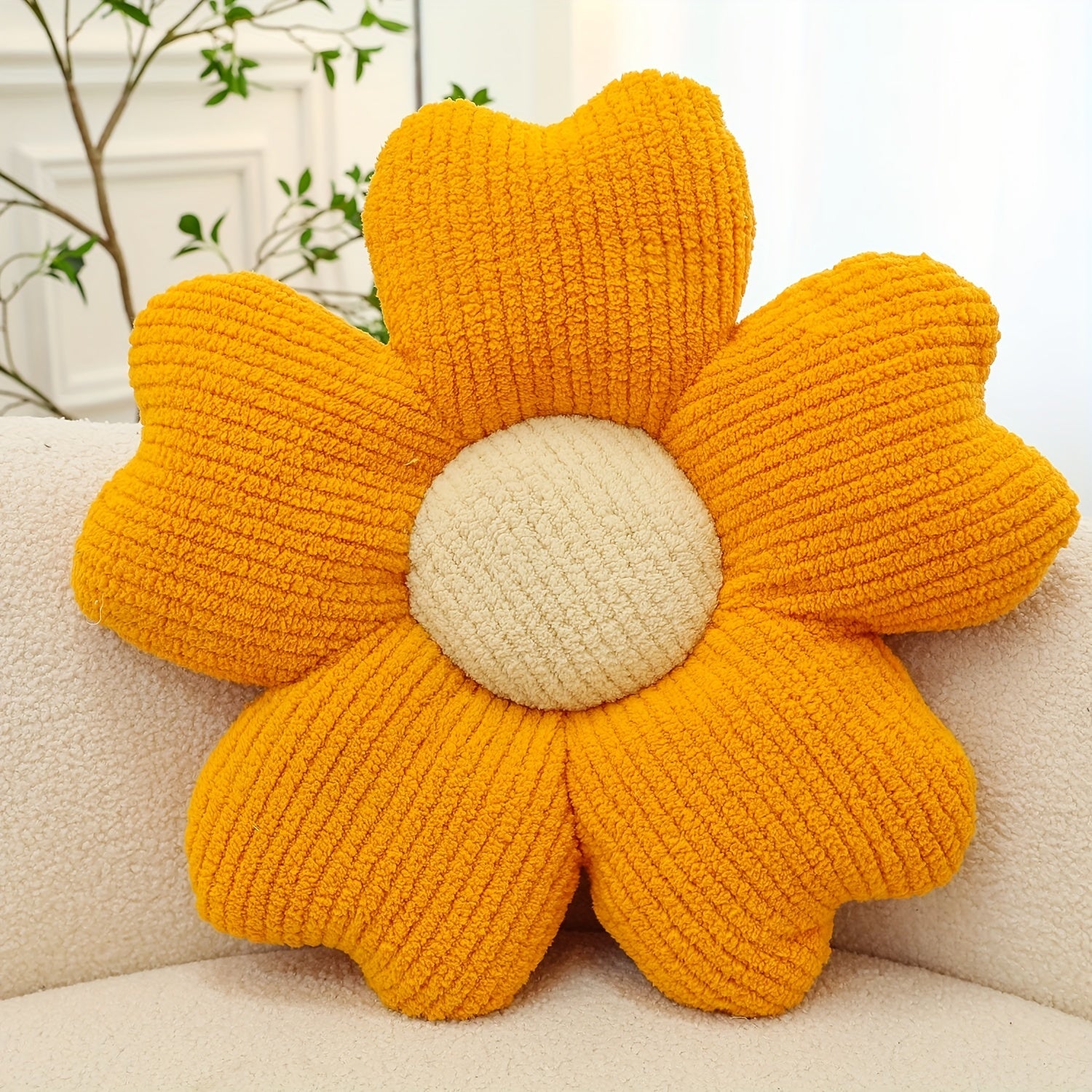 Five Petals Flower Cushion 19.7in Compression Bag Packaging Six Colors