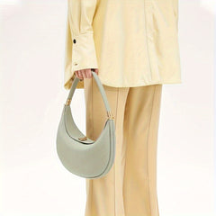 Women's Brown Crossbody Bag Solid Magnetic Closure Faux Leather Purse