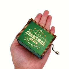 Classic Christmas Tree Hand Cranked Music Box 1pc