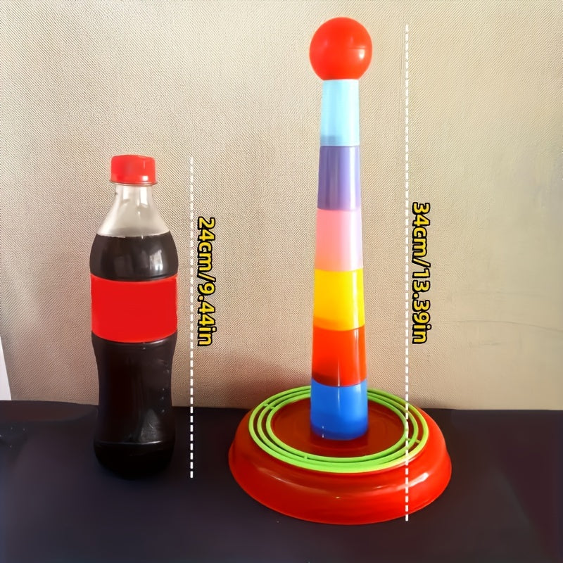 Ring Toss Game Set Durable Plastic for Outdoor Parties Ideal Gift