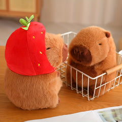 Capybara Plush with Strawberry Delight Ultra Soft Anime Stuffed Animal Toy