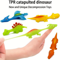 Dino Slingshot Finger Toys TPR Material Puppet Dinosaurs Catapulted Fun Prank