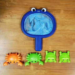 Fun Bath Time Buddies Colorful Fishing Net Water Play Animals Bathroom Toys