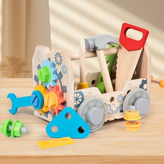 Wooden Tool Table Set for Kids - Early Education Disassembly Toy