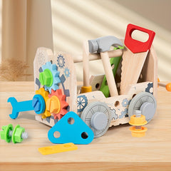 Wooden Tool Table Set for Kids - Early Education Disassembly Toy