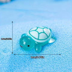50pcs Mini Turtle Night Light Toy Set with Gift Bag Resin Duck Realistic Party