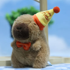 7inch Dolphin Doll Birthday Hat Capybara Plush Toy