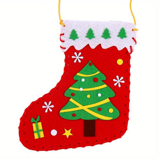 Christmas DIY Socks Decoration Candy Bag Children's Handbag