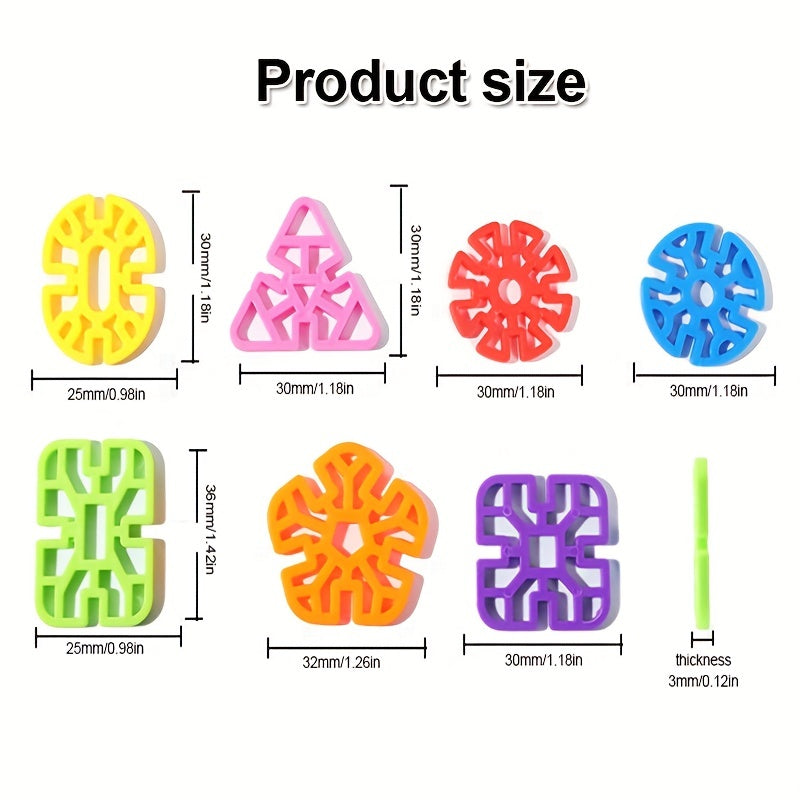 98pcs Snowflakes Building Blocks Puzzle DIY Assembly Educational Toys