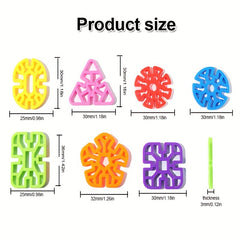 98pcs Snowflakes Building Blocks Puzzle DIY Assembly Educational Toys