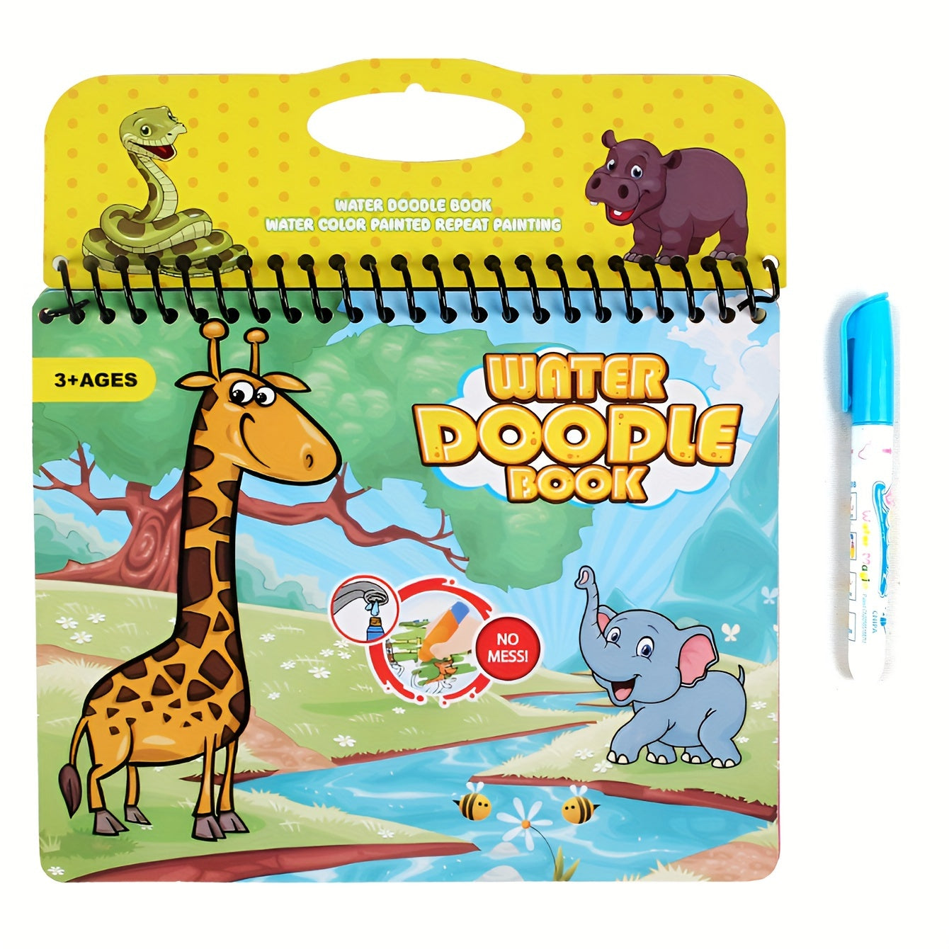 Magic Water Painting Book for Kids - Reusable Graffiti Coloring Book