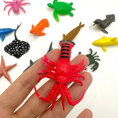 12pcs Sea Animal Toys Mini Marine Life Doll Realistic Ocean Figures Gift