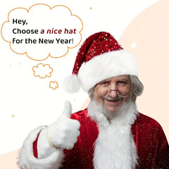 Sparkling Christmas Ball Cap With Plush Pom Pom Festive Holiday Costume