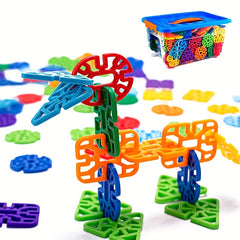 98pcs Snowflakes Building Blocks Puzzle DIY Assembly Educational Toys