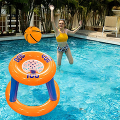 Inflatable Basketball Hoop for Pool Parties Durable PVC Mixed Colors