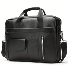 Men's Leather Briefcase Shoulder Bag Classic Large Capacity Crossbody Bags