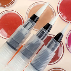 3pcs Water Brush Pen Set for Painting Calligraphy Art Green Orange Transparent