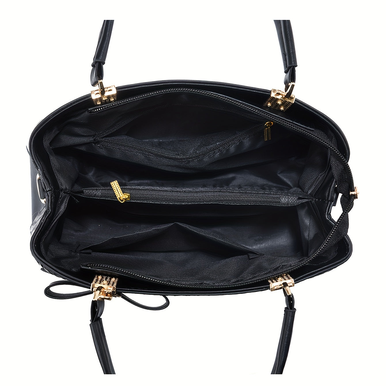 Women's Faux Leather Satchel Bag Set