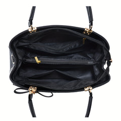 Women's Faux Leather Satchel Bag Set