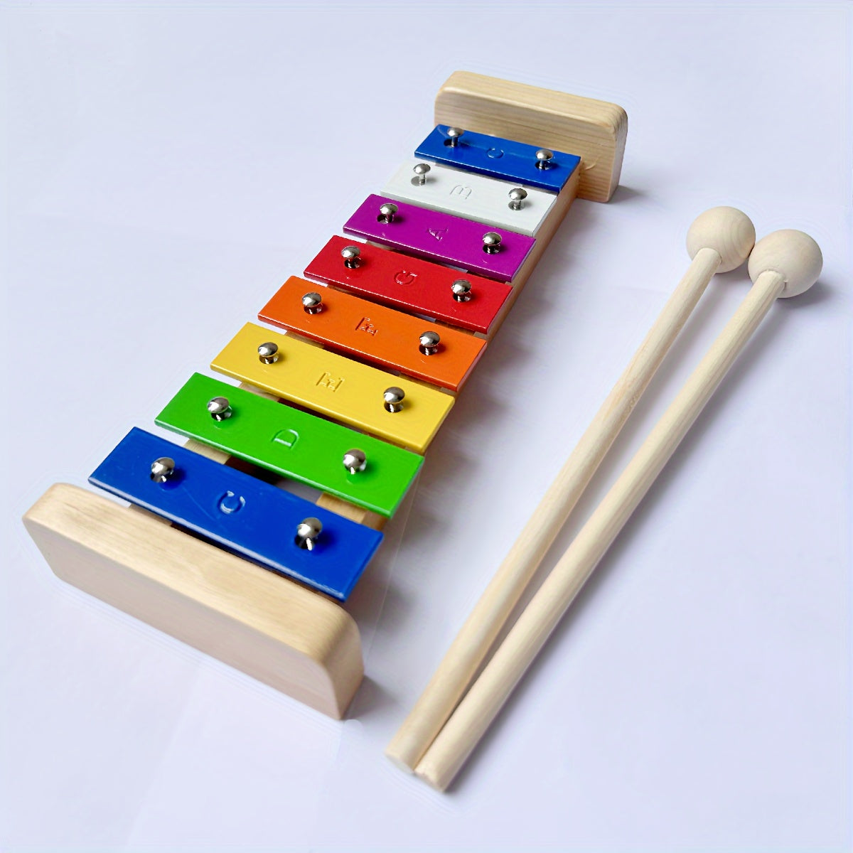 8 Tone Aluminum Xylophone Hand Played Percussion Instrument Ideal for Christmas