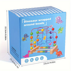 Dinosaur Bead Maze Educational Toy for Kids Enhances Hand Eye Coordination