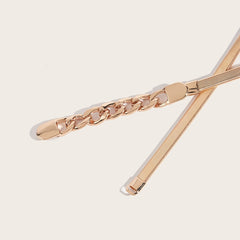 Golden Chain Elastic Waist Belt for Women