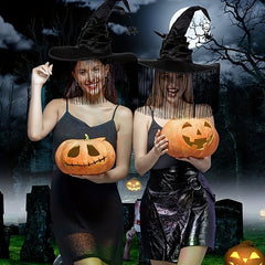 Fairy Tale Witch Hat w/ Spider Pendant for Halloween & Cosplay