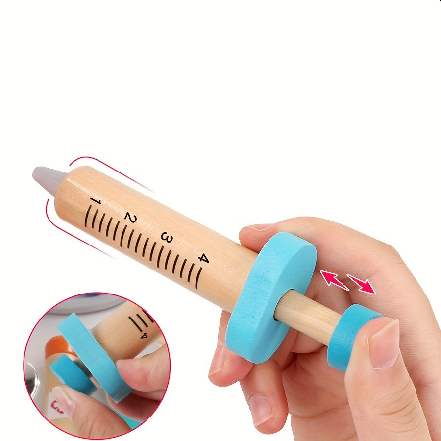 Doctor Role Play Set Wooden Toys Doctor's Kit Play Set Christmas Halloween Gift