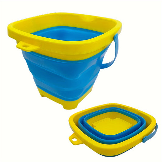 1pc Folding Bucket Silicone Telescopic Bucket Beach Water Play Toy