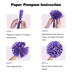 12pcs Golden Champagne Tissue Pom Poms - Elegant Party Decor