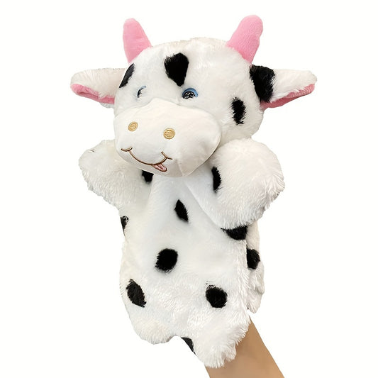 Plush Animal Hand Puppet for Creativity Motor Skills Cow Lamb Puppy Pig