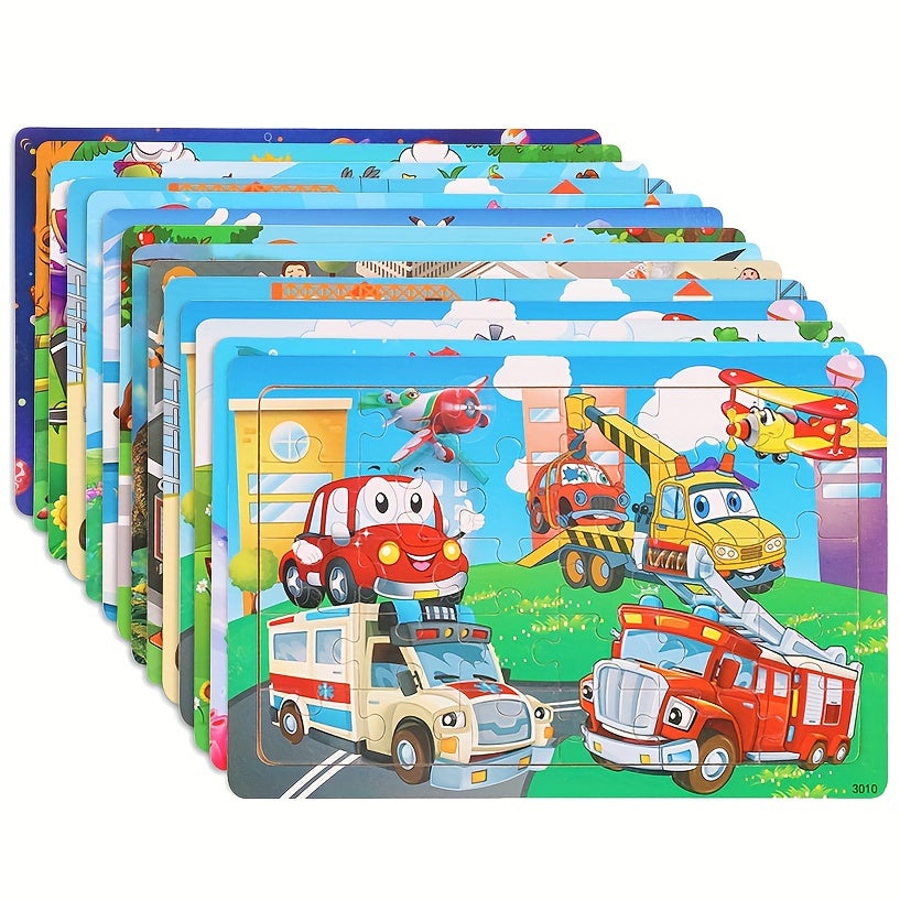 30pcs Wooden Puzzle Set for Kids Early Education Toys