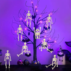 12 Pack Mini Skeleton Figurines for Halloween Party Favors