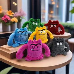 6pcs Little Monster Plush Toy Doll Room Decor Holiday Gift Game