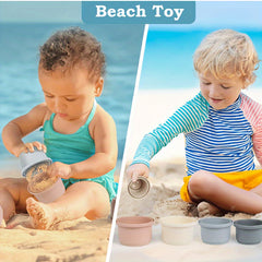 8 Stacking Cups Beach Toys Educational Music Bath Boys