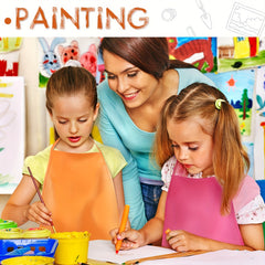12pcs Art Smocks for Kids & Adults - Painting Aprons for Kitchen & Classroom