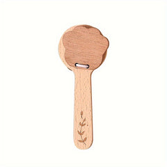 Wooden Bear Shaped Baby Rattle Bell Toy