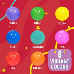 35pcs Mini Ball Pit Balls in 8 Colors Crush Proof Non Toxic for Baby Toddler