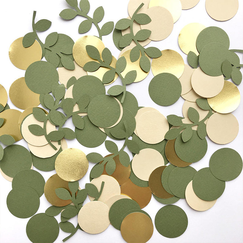 100pcs Green and Golden Confetti Party Supplies