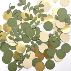100pcs Green and Golden Confetti Party Supplies