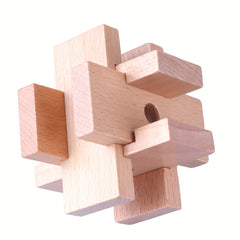 Wooden Kongming Lock Puzzle Toy Set for Kids - Educational Development Gift