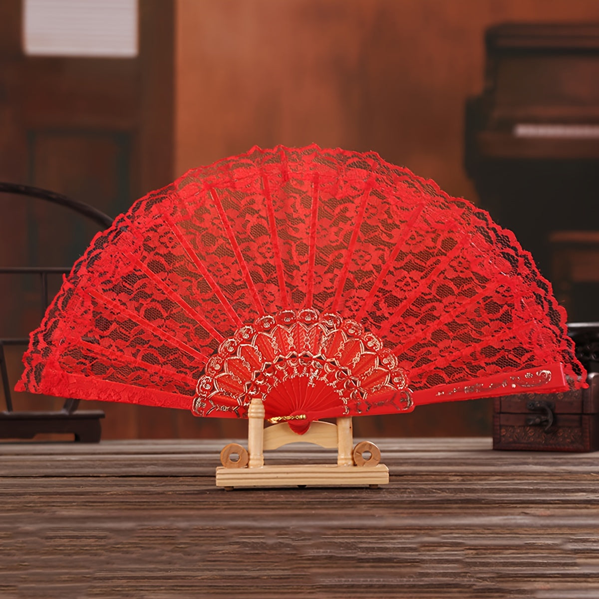 Hanfu Tassel Fan Retro Lace Folding Fan