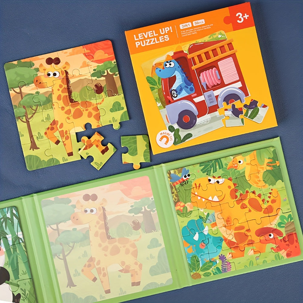 Parent Child Jigsaw Puzzles 3-in-1 Learning Toys for Family Activity