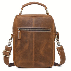 Classic Vintage Leather Messenger Bag Adjustable Strap Crossbody Shoulder Bag
