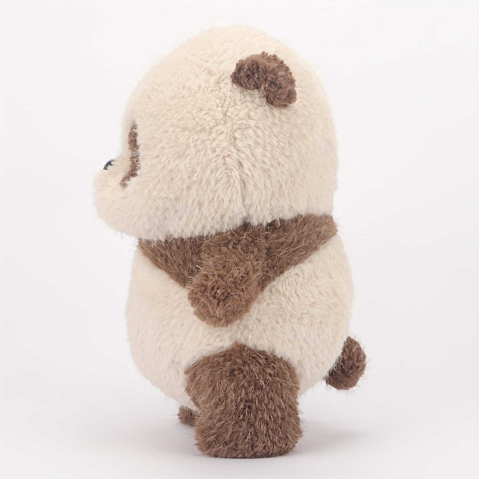Adorable Brown Panda Plush Toy Soft Standable Stuffed Animal