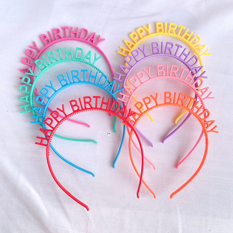 5-Pack Colorful Birthday Headbands for Celebrations