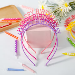 5-Pack Colorful Birthday Headbands for Celebrations