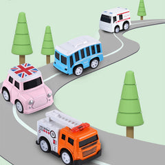 12pcs City Cars and Trucks Toy Vehicles Set Friction Powered Realistic Designs